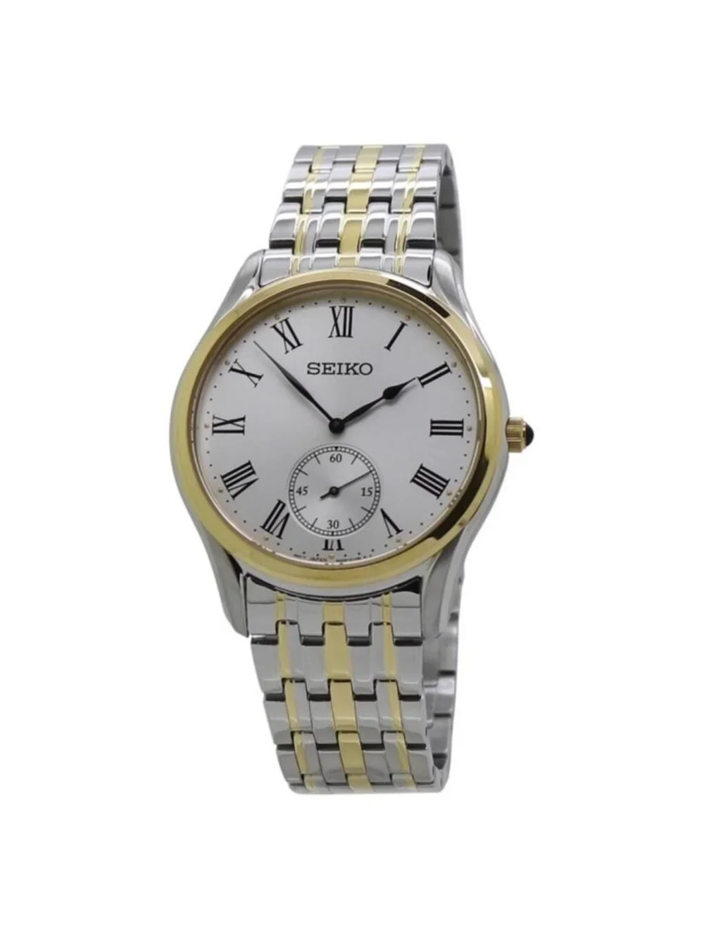 NWT Seiko Quartz White Dial Two-tone Men's Watch